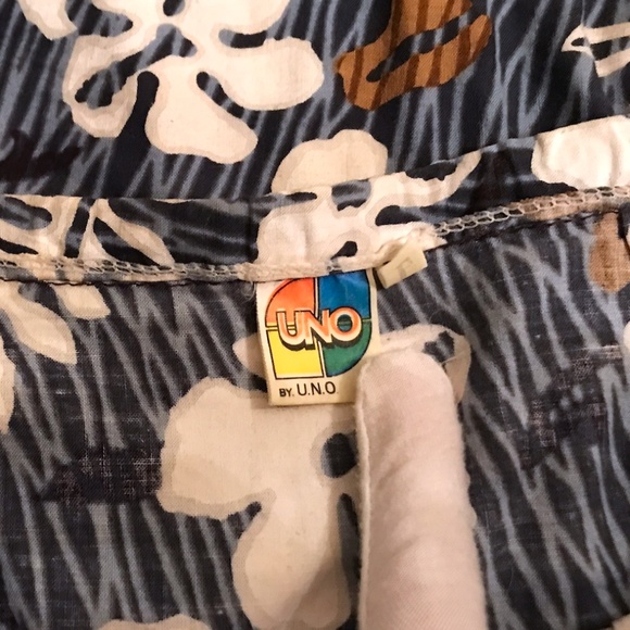 Island Skirt. Side Slits. Blue & White Hawaiian Design. Like s size 6. GUC - Picture 9 of 13